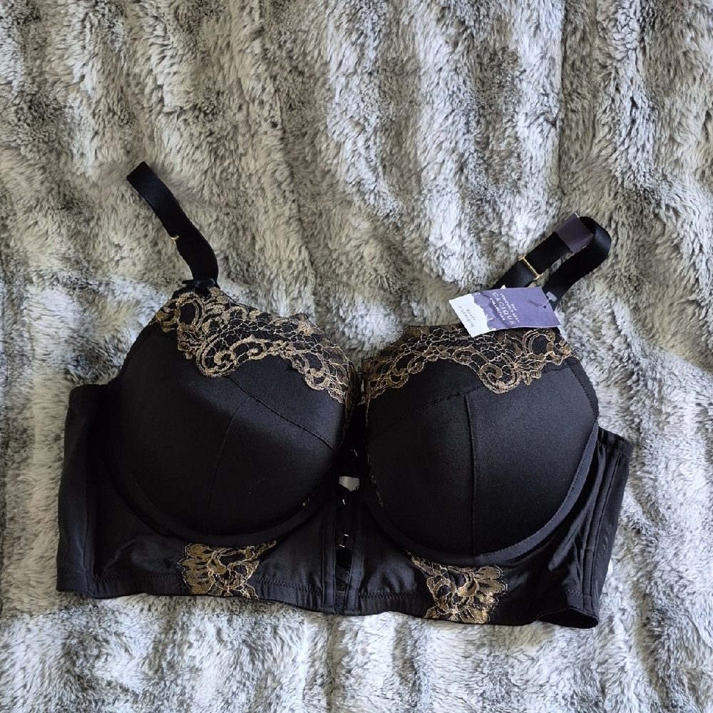 Cacique 🖤 Elegant Black Lace Women's Bra (590)